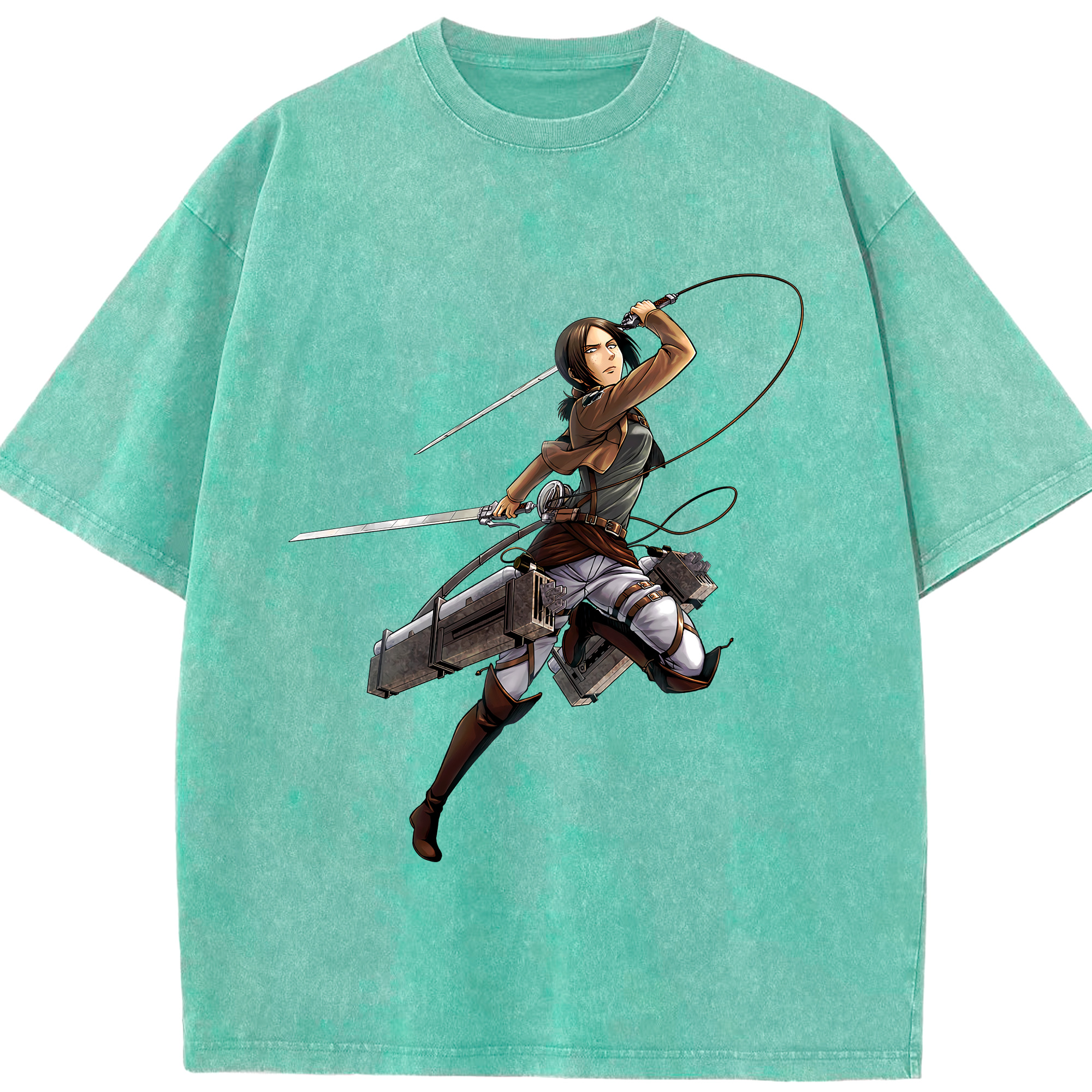 （画像用） 進撃の巨人 Attack on Titan 綿100% ヴィンテージ風 半袖Tシャツ（フロントプリント）